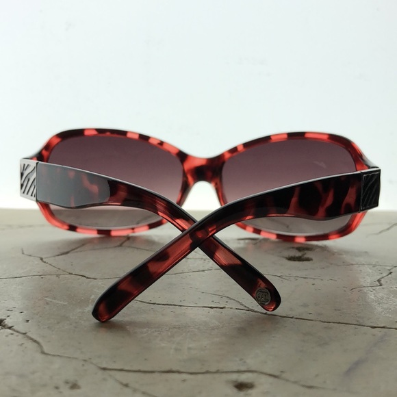 Oleg Cassini Red Oval Tortoise Shell Frame And Medium Arm - Picture 4 of 7